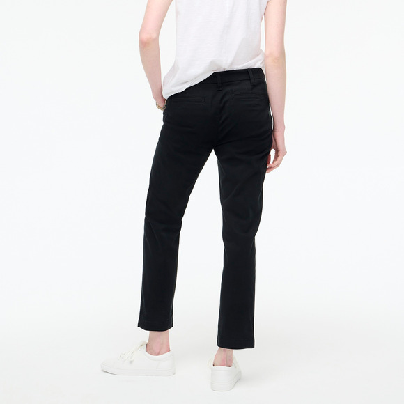 J.Crew Factory High-rise girlfriend chino pant black 16 - Picture 3 of 3